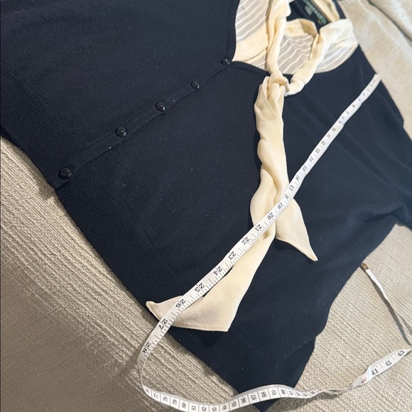 Ralph Lauren Black and Cream silk and cashmere sweater - Picture 8 of 8